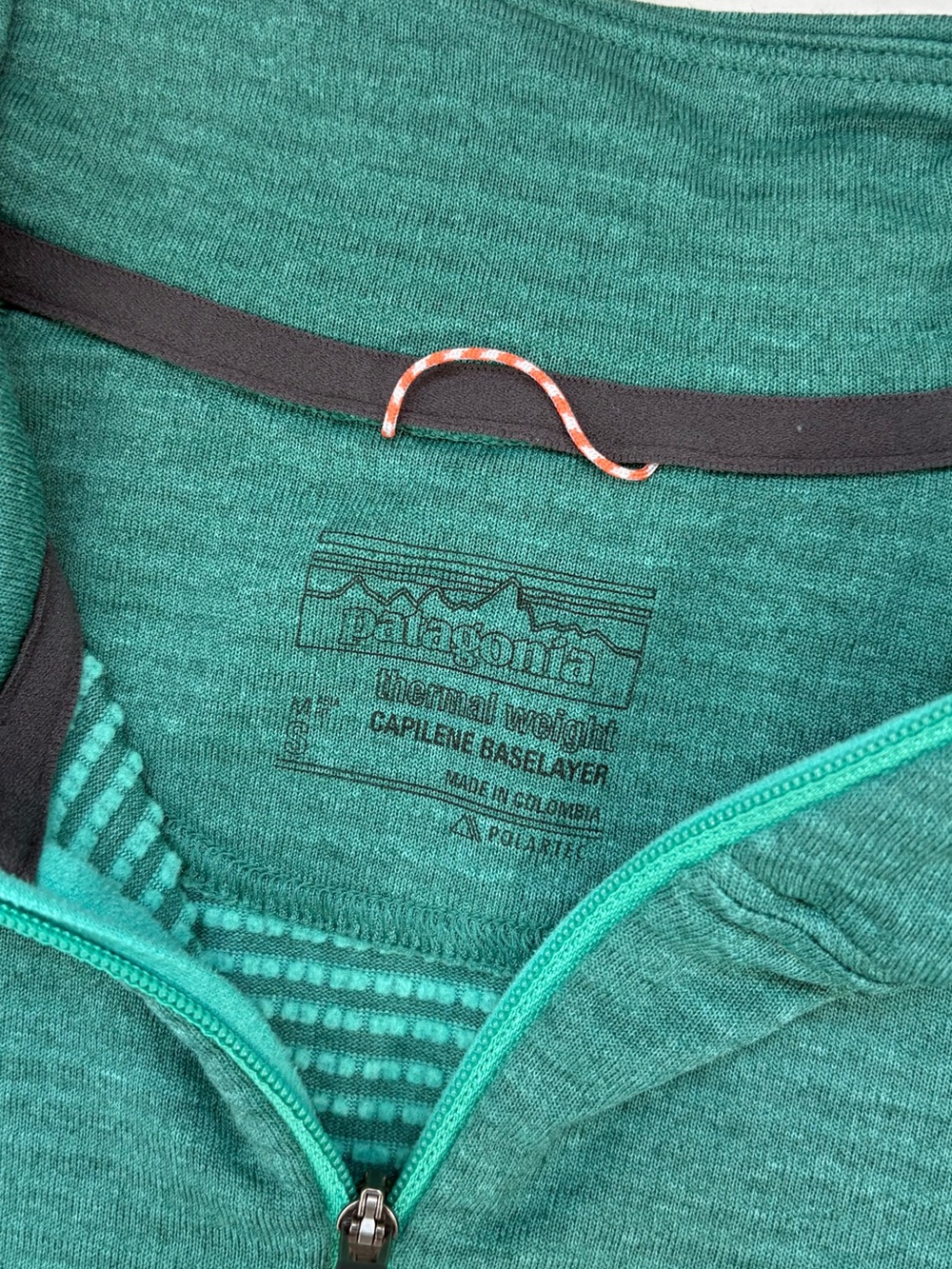 Patagonia Womens Small Teal Blue Thermal Weight Capilene Baselayer Travel Hiking - Picture 4 of 7